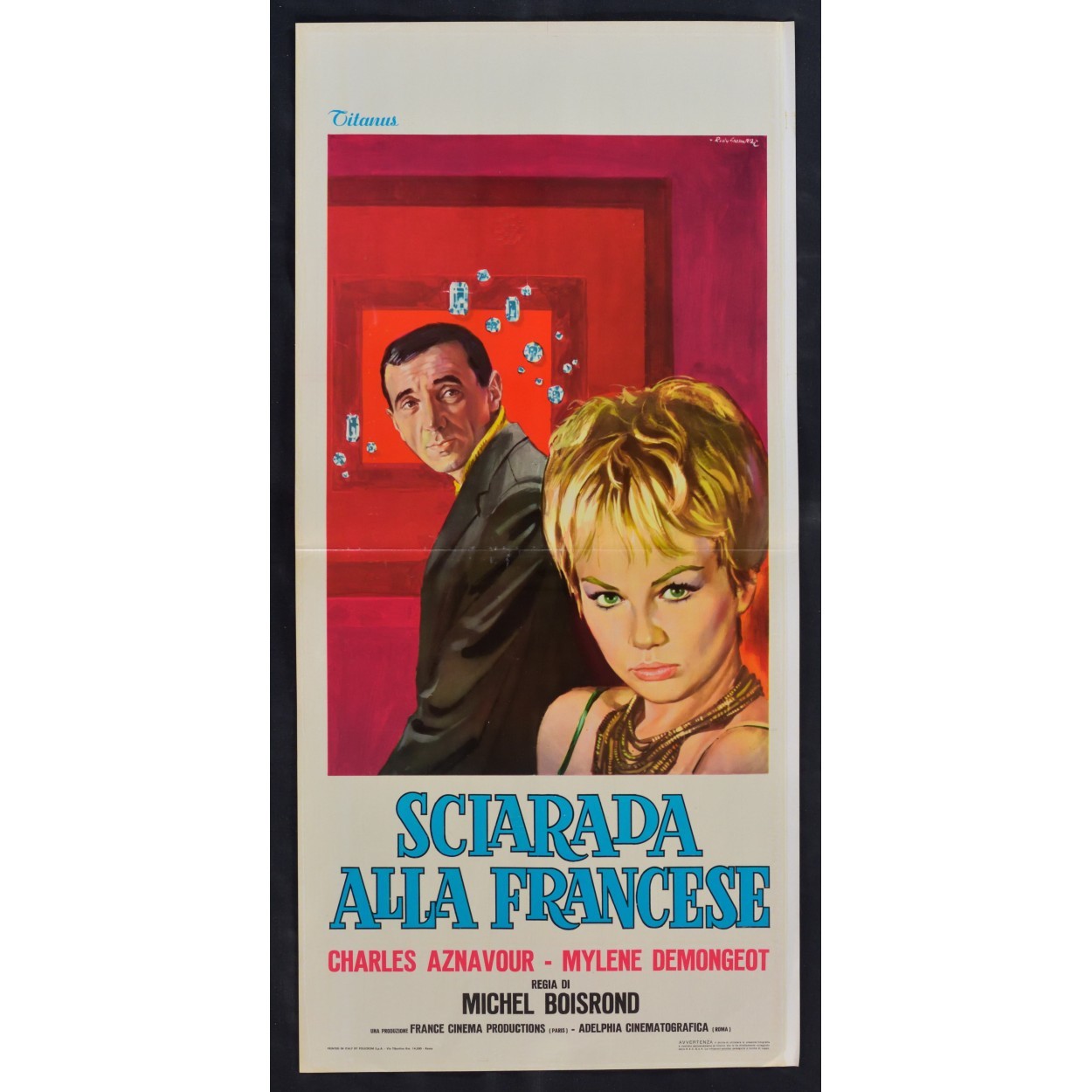 Locandina originale film Sciarada alla francese (1964) - Regia di Michel Boisrond