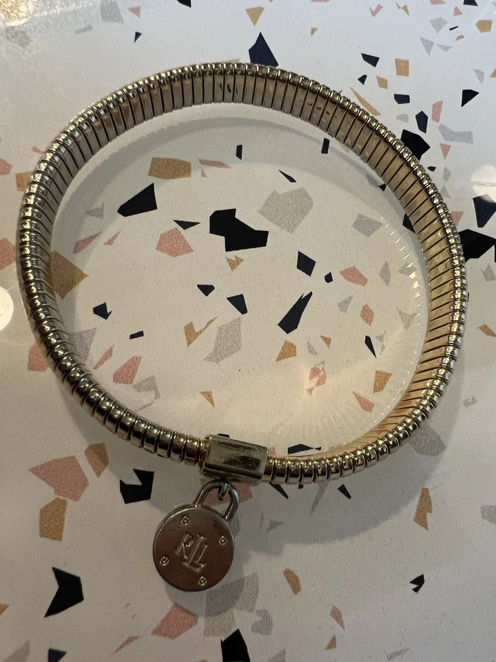 Pulsera elástica dorada Ralph Lauren Foto 3 de 4