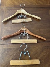 Vintage Hangers Wood Metal with Sears, Walker, Setwell Lot Of 3