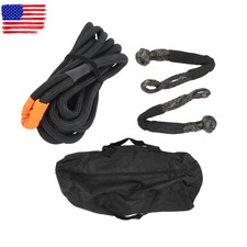 Kinetic Recovery Tow Rope 34000lbs 1in X 30ft Black With Soft Shackle For Truck