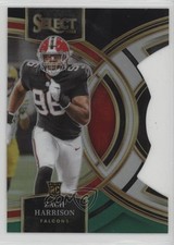 2023 Panini Select Premier Level Black & Green Prizm Die-Cut Zach Harrison 0vk0