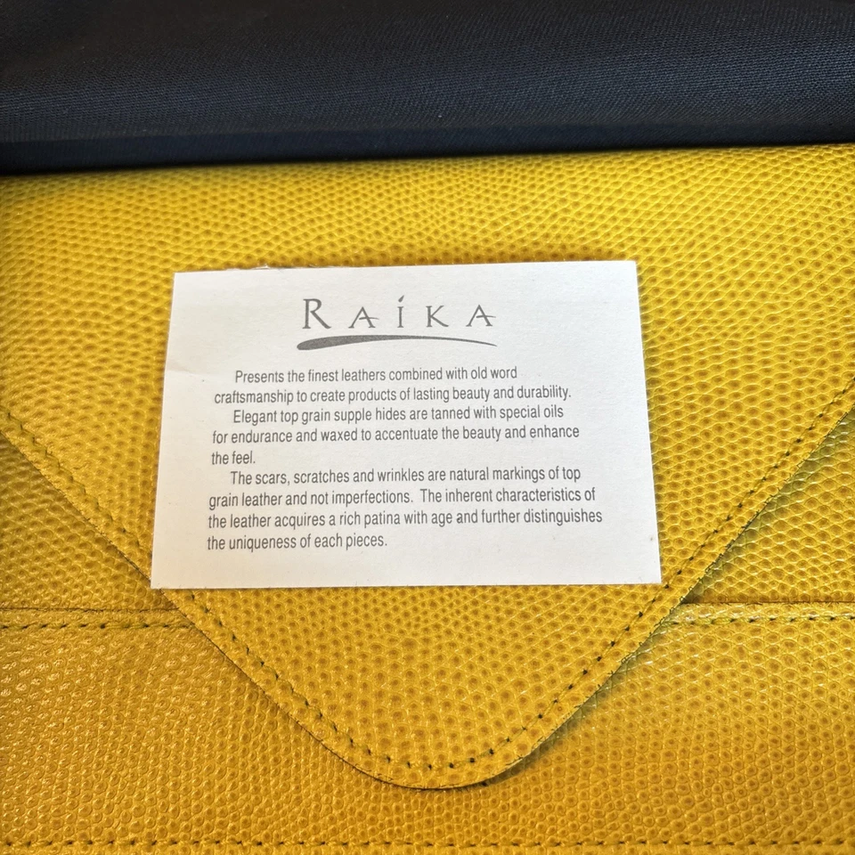 Raika желтый кожаный фото конверт новый 6,75 «x 4,75» новый - Изображение 2 из 4