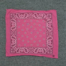 Vintage Wamcraft Bandana Pink Paisley Fast Color Selvedge