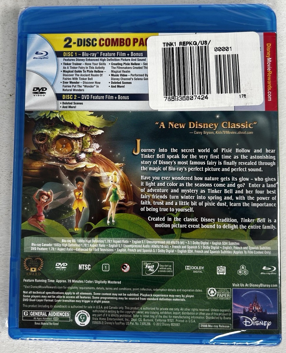 Tinker Bell (Blu-ray, 2008) for sale online | eBay