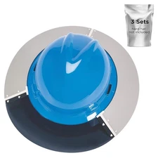 3 Sets Hard Hat Sun Shade Fits Standard V-Gard Full Brim Attachment,Reusable ...