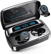 Bluetooth Wireless Earbuds, 88H Playtime, Deep Bass, Mic for Sports,three colors
