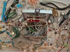 Mode Schmuck Konvolut Sammlung Lot Basteln Vintage Gebraucht Defekt Schrott IX