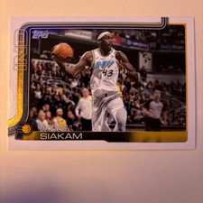 2025-26 Topps - Pascal Siakam #53 Indiana Pacers Basketball Card Near Mint￼