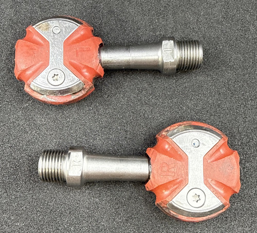 RED Speedplay ZERO Stainless Steel Spindle Clipless Pedals VERY GOOD USED
