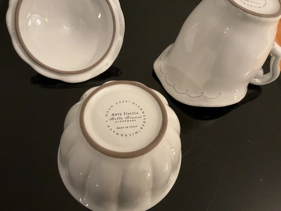 Crema y azucarero Arte Italica Bella Bianca. Foto 3 de 3