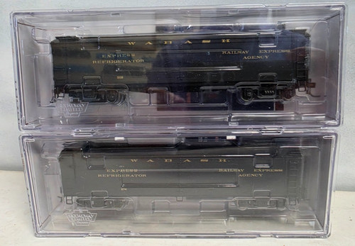 Juego de 2 carros refrigerados Broadway Limited 1873 HO WABASH RR GACX 53'6 Wood Express | Condition: New