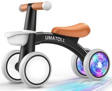 Colorful Lighting Baby Balance Bike Toys for 1 Year Old Boys Gifts, Adjustabl...