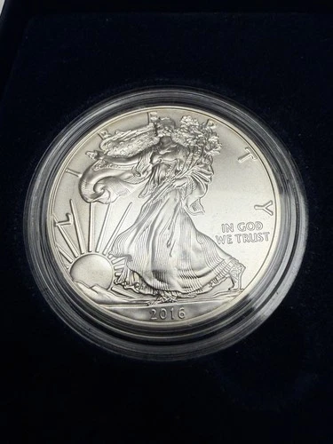 2016 W American Silver Eagle Uncirculated With Box And COA U S Mint .999