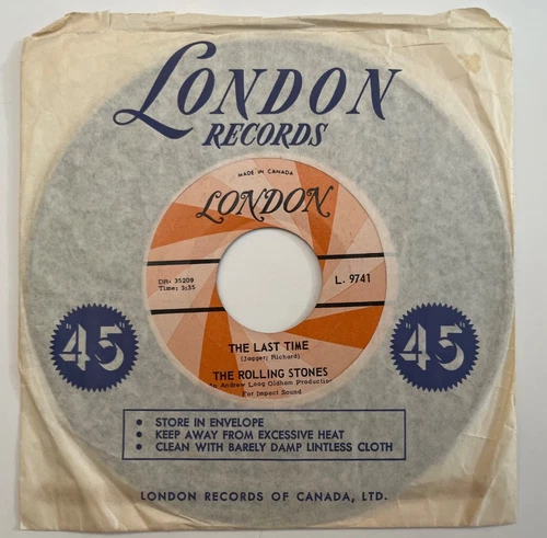 The Rolling Stones 45 RPM The Last Time - Canada London Records EX