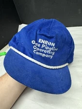 enron gas pipeline operating company corduroy hat cap trucker snapback