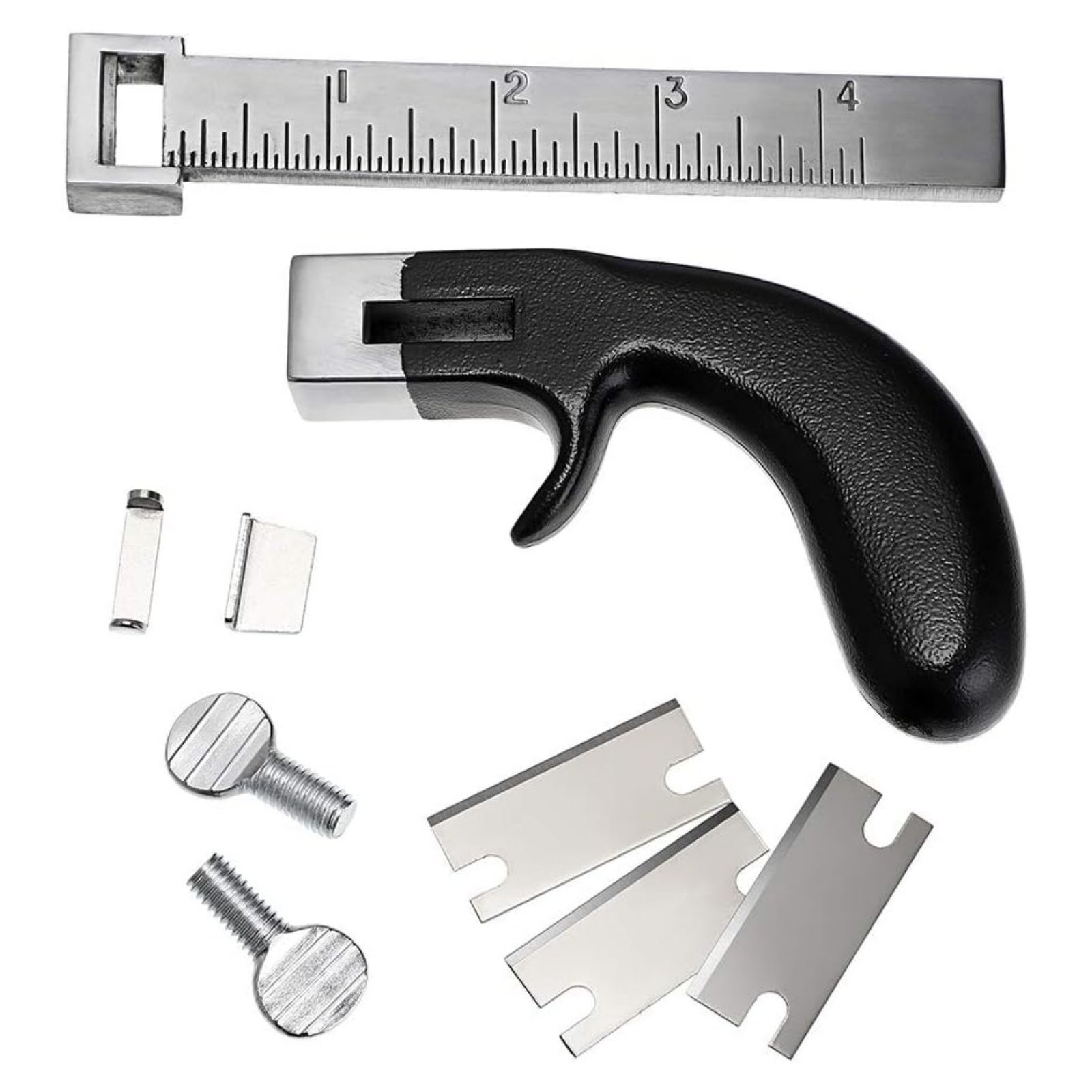 Professional Leather Strap Cutter Hand Craft Belt Cutting Tool w/ Gauge Ruler