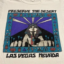 Vintage 90s Las Vegas Nevada Preserve The Desert Pharoah T-Shirt XS