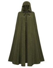 Medieval Hooded Cape Cloak for Renaissance Costume, Halloween Outfit, Cosplay Ac