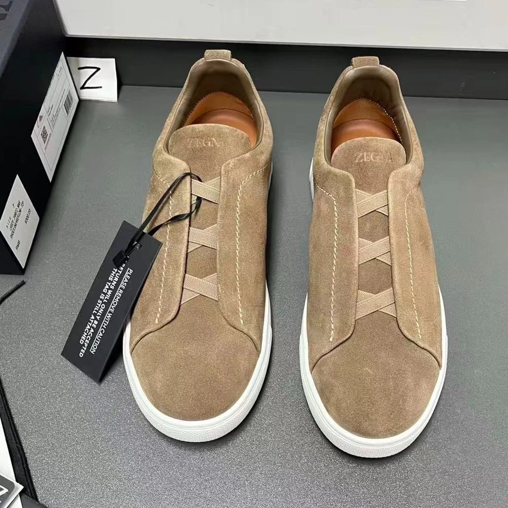 Suede Casual Brown Ermenegildo Zegna Shoes for Men for sale | eBay
