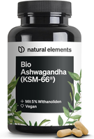 Bio Ashwagandha KSM-66 180 Kapseln Hochdosiert Vegan LaborgeprüFt