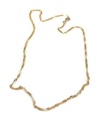 9ct Gold Chain Twisted Curb Link Hallmarked Gold 2.8 grams 16'' gift box