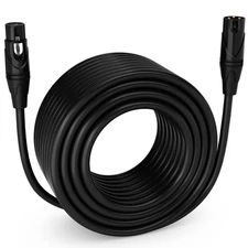 LyxPro 200 Feet XLR Microphone Cable Balanced Male to Female 3 Pin Mic Cord f...