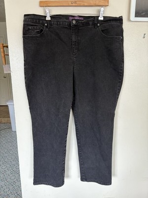 Gloria Vanderbilt Amanda women black stretch jeans size 20W excellent condition