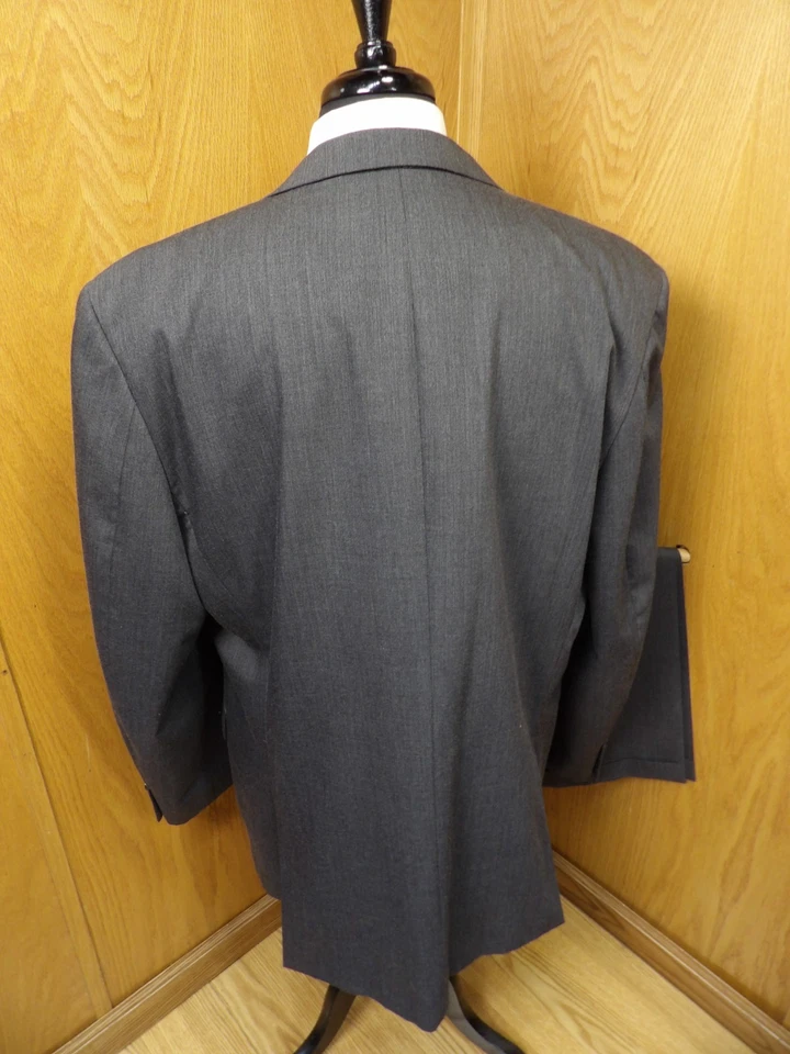 Traje de hombre Perry Ellis 48xL 38 x 35 gris medio mezcla de lana T-#26 Foto 2 de 4
