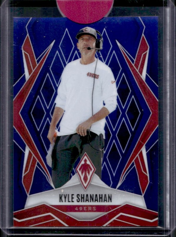 2025 Panini Phoenix Kyle Shanahan Blue Prizm #/50 49ers