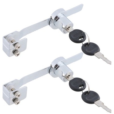 2Pcs Sliding Glass Door Lock with Key Security Glass Case Lock Easy to Install