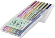 UCHIDA Le Pen Retro Colors 6 Piece Set, 0.3mm Fine Point Pens for Art & Journali