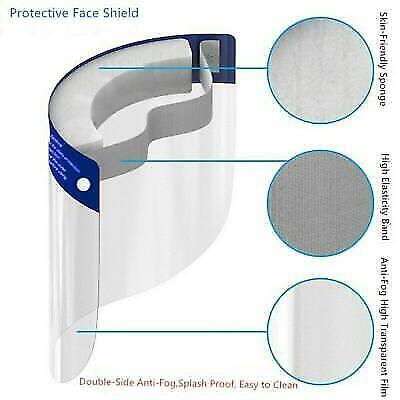 10-Pack Reusable Full Face Shield Mask - Anti-Fog, Adjustable & Lightweight - Picture 7 of 12