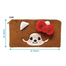 Sanrio Characters Hello Kitty x Monchhichi Face Flat Pouch JP Limited Original