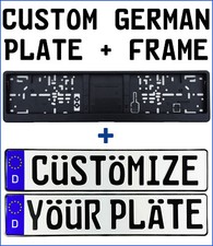 Custom German License Plate + Frame: Customize Your Plate