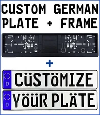 Custom German License Plate + Frame: Customize Your Plate