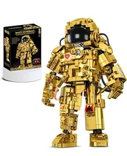 Golden Space Astronaut Building Set