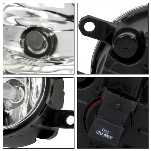 Clear Bumper Fog Lights Driving Lamps+Switch L+R Pair Fit For 09-12 Toyota RAV4 - Picture 12 of 12