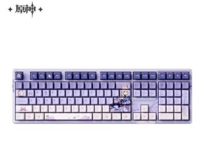 Mihoyo Genshin Impact Sangonomiya Kokomi  RGB Mechanical Keyboard Official Gift