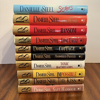 Danielle Steel Lot Of 10 Hardcover Books - Sisters, The House, Lone Eagle