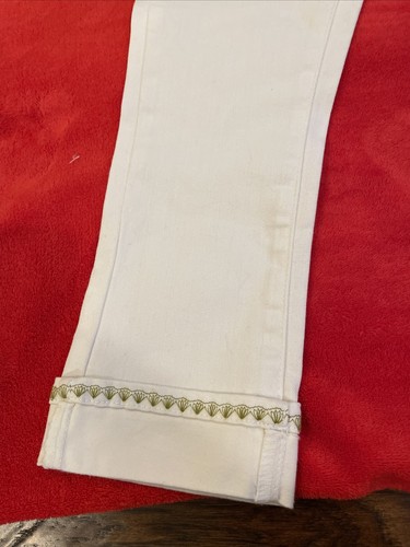 Matilda Jane Enchanted Garden Logan Cropped Straight Leg White Jeans Girls 8 - Picture 2 of 10
