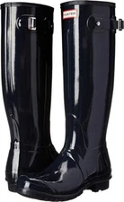 Hunter Boots Women's Original Gloss Winter/Rain Boots - Navy - NEW - FREE SHIP