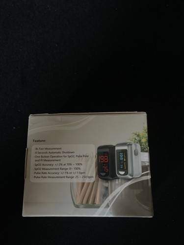 Finger Tip Pulse Oximeter Meter Blood Oxygen Saturation Heart Rate Monitor Spo2 - Picture 2 of 2