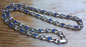 necklace silver tone Vintage heavy