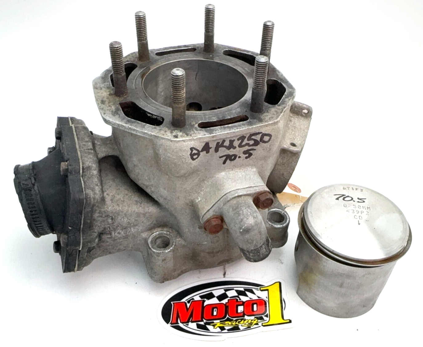 Used OEM Kawasaki 1984 KX250 70.5mm Cylinder Jug & Piston 11005