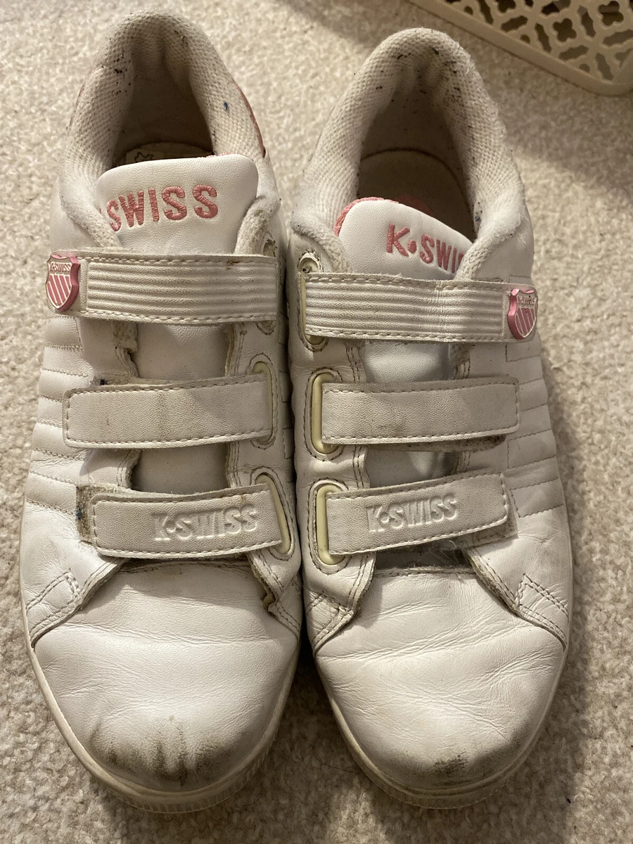 Womens K swiss trainers Size Uk6 White And Pink With Changeable Tongue
