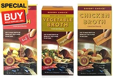 Variety Pack: Chicken Broth Concentrate 5.1 oz, Beef Broth Concentrate 5.1 oz, V