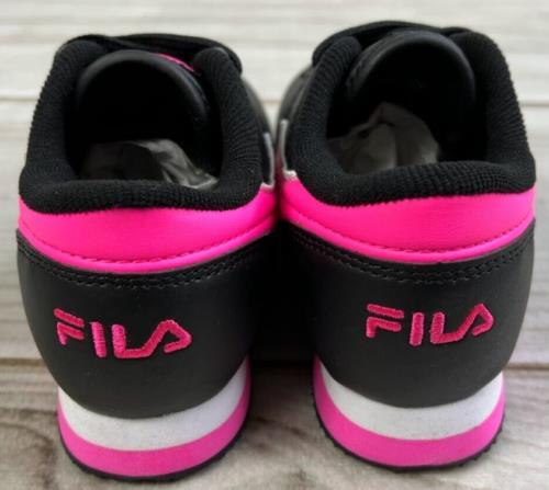 Fila Machu Outline Flag Sz 10.5 M (Y) EU 27.5 Little Kids Boys Girls Shoes Black - Picture 4 of 9