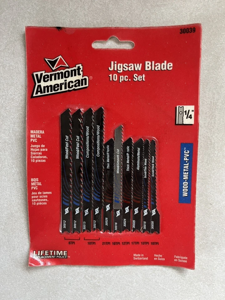 Lote de lâminas de quebra-cabeça americano de metal Vermont 10, 5, 2 peças conjuntos novo gesso madeira + - Imagem 3 de 4