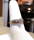 10K Yellow Gold 9 Diamond heart Ring Size 7 — photo 5