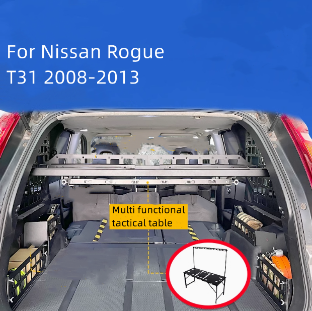 Car Rear Trunk Molle Storage Panel Foldable For Nissan Rogue/X
